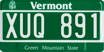 VT license plate XUQ891