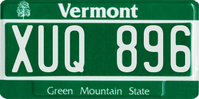VT license plate XUQ896