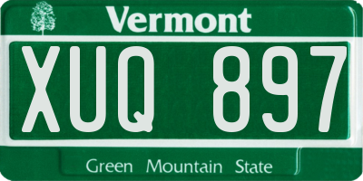 VT license plate XUQ897