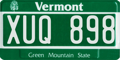 VT license plate XUQ898