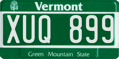 VT license plate XUQ899