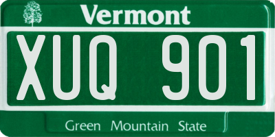 VT license plate XUQ901