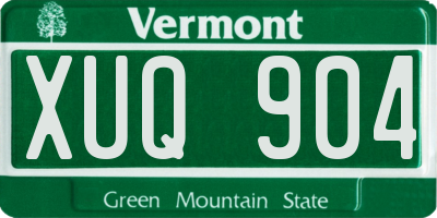 VT license plate XUQ904