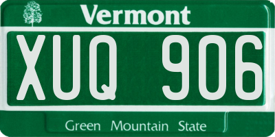 VT license plate XUQ906