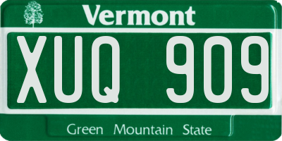 VT license plate XUQ909