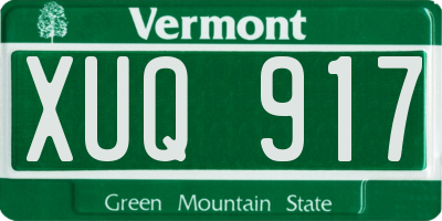 VT license plate XUQ917