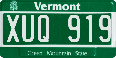 VT license plate XUQ919
