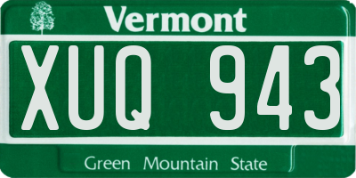 VT license plate XUQ943