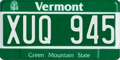 VT license plate XUQ945