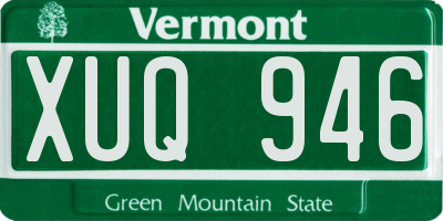 VT license plate XUQ946