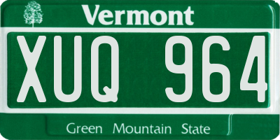VT license plate XUQ964