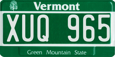 VT license plate XUQ965