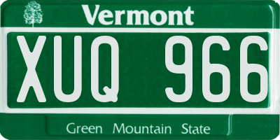 VT license plate XUQ966