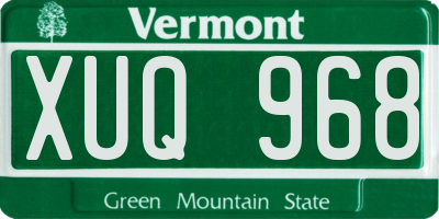 VT license plate XUQ968