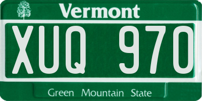 VT license plate XUQ970