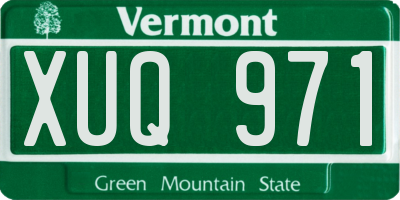 VT license plate XUQ971