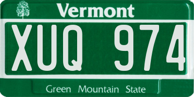 VT license plate XUQ974