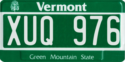 VT license plate XUQ976