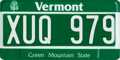 VT license plate XUQ979