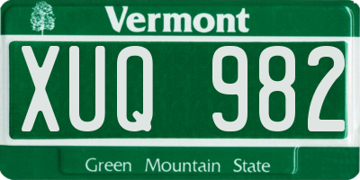 VT license plate XUQ982
