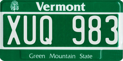 VT license plate XUQ983