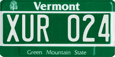 VT license plate XUR024