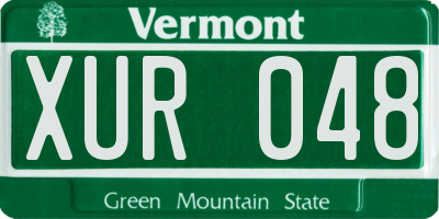 VT license plate XUR048