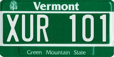VT license plate XUR101