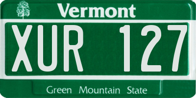 VT license plate XUR127