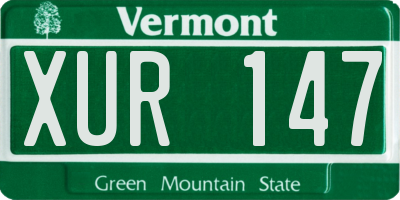 VT license plate XUR147