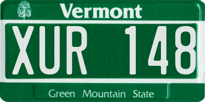 VT license plate XUR148