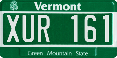 VT license plate XUR161