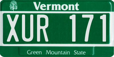 VT license plate XUR171