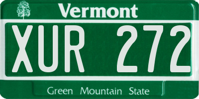 VT license plate XUR272