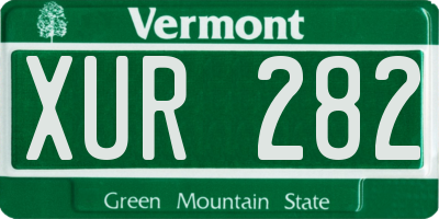 VT license plate XUR282