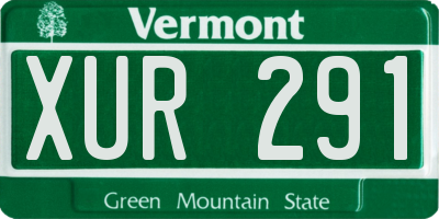 VT license plate XUR291