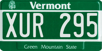 VT license plate XUR295