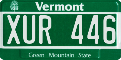 VT license plate XUR446