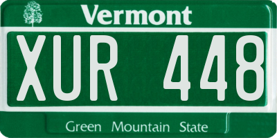VT license plate XUR448