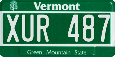 VT license plate XUR487