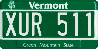 VT license plate XUR511