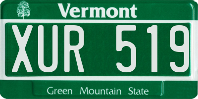 VT license plate XUR519