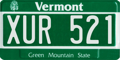 VT license plate XUR521