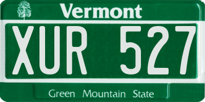 VT license plate XUR527