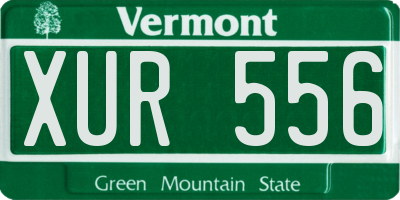 VT license plate XUR556