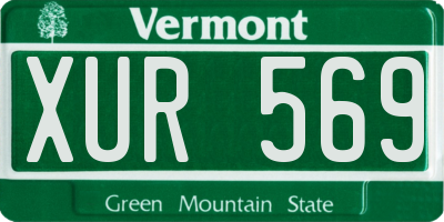 VT license plate XUR569