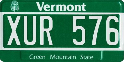VT license plate XUR576