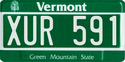 VT license plate XUR591