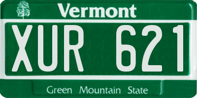 VT license plate XUR621