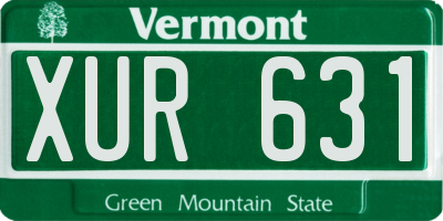 VT license plate XUR631